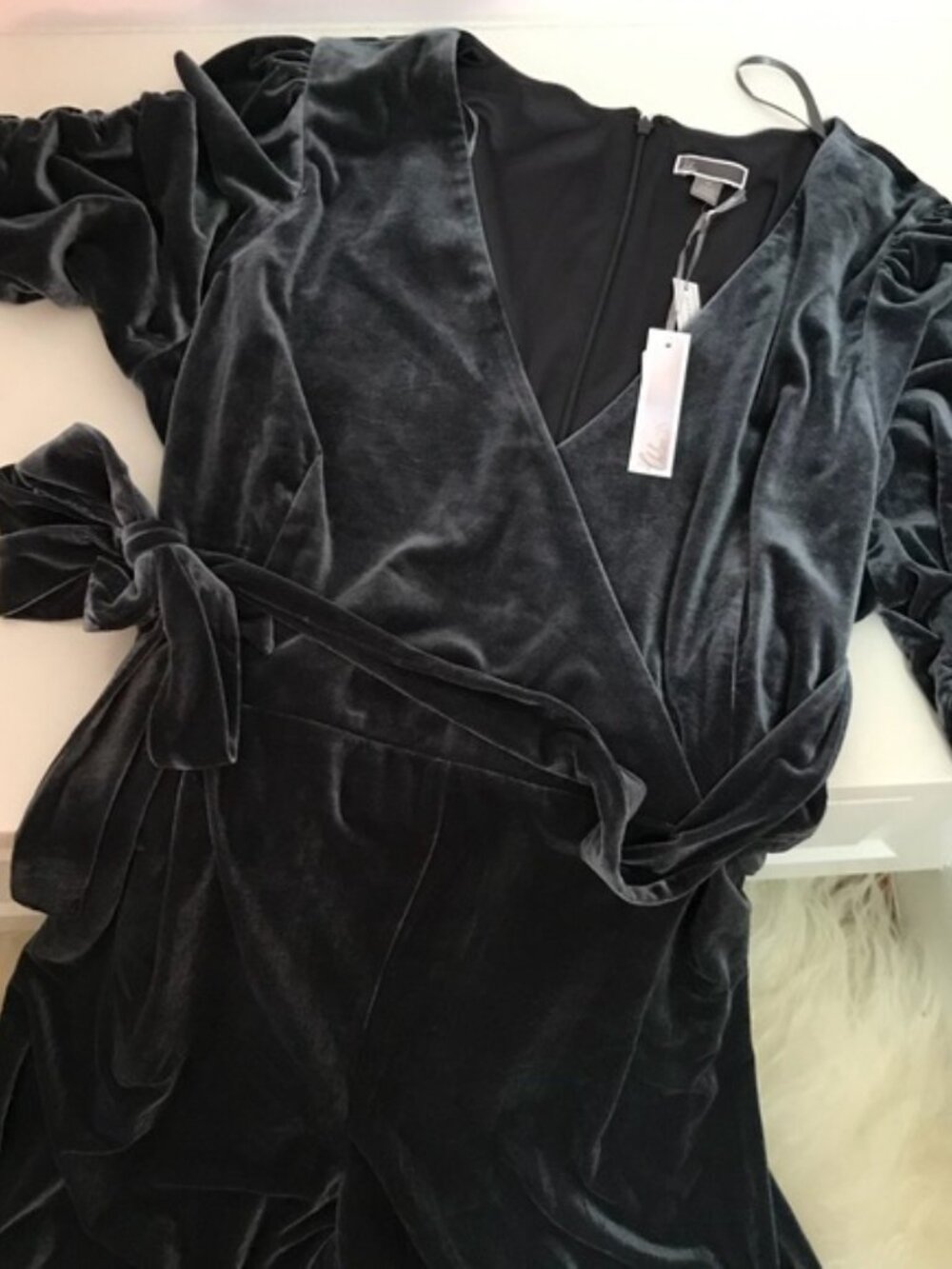 Chelsea28 Velvet Culotte Jumpsuit 0386 - Picture 3 of 8